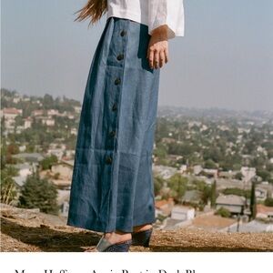 Mara Hoffman Blue Button-Down Pants